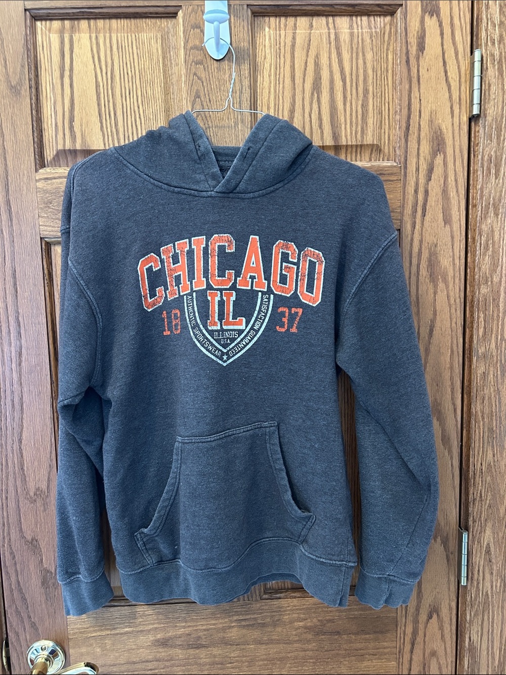 Chicago Graphic Hoodie Sweatshirt - Charcoal